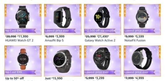 Top offers on Smartwatches on Amazon Great Indian Festival sale_TechnoSports.co.in