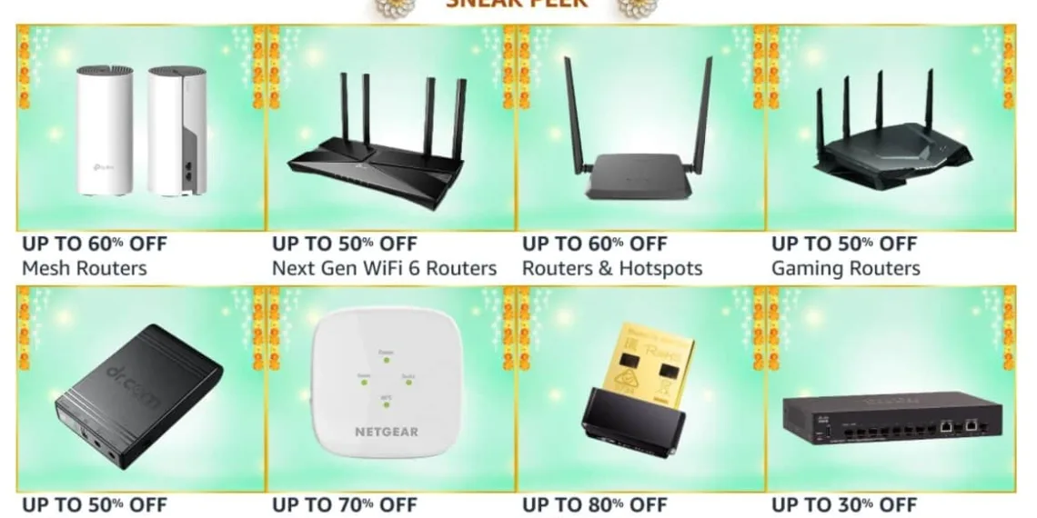Upcoming offers on Networking devices during Amazon Great Indian Festival sale_TechnoSports.co.in