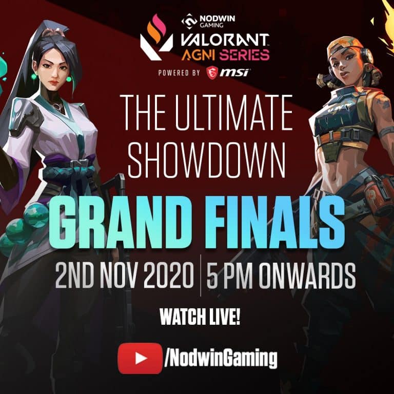 Grand Finale of NODWIN Gaming’s Valorant Agni Series 2020 to Stream Live on November 2, 2020