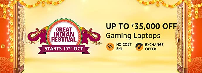 Blockbuster deals on Gaming Laptops on Amazon Great Indian Festival