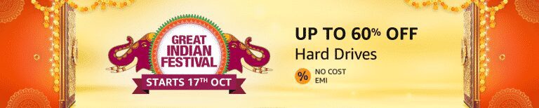 Blockbuster deals on External Hard Disks on Amazon’s Great Indian Festival