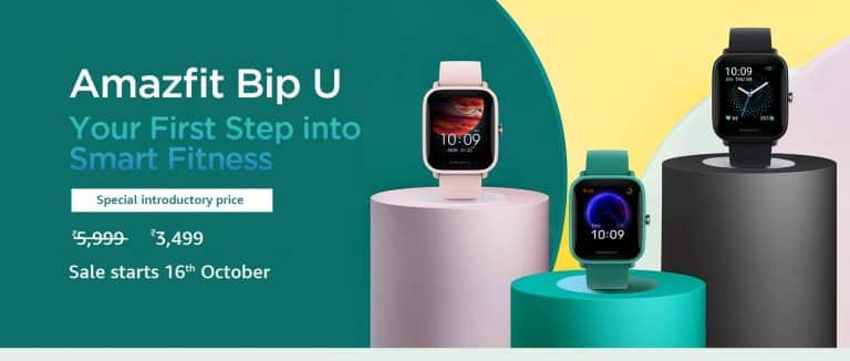 Amazfit Bip U will be available for just ₹3,499 on Amazon Great Indian Festival