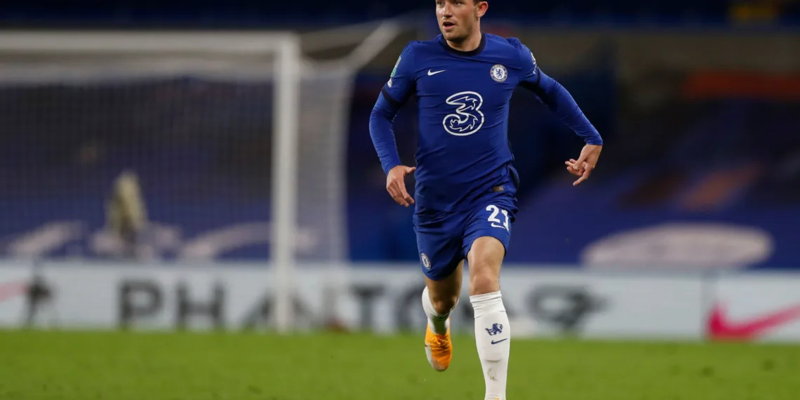 Chelsea's English defender Ben Chilwell runs on the pitch  during the English League Cup third round football match between Chelsea and Barnsley at Stamford Bridge in London on September 23, 2020. (Photo by Alastair Grant / various sources / AFP) / RESTRICTED TO EDITORIAL USE. No use with unauthorized audio, video, data, fixture lists, club/league logos or 'live' services. Online in-match use limited to 120 images. An additional 40 images may be used in extra time. No video emulation. Social media in-match use limited to 120 images. An additional 40 images may be used in extra time. No use in betting publications, games or single club/league/player publications. /  (Photo by ALASTAIR GRANT/AFP via Getty Images)