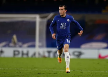 Chelsea's English defender Ben Chilwell runs on the pitch  during the English League Cup third round football match between Chelsea and Barnsley at Stamford Bridge in London on September 23, 2020. (Photo by Alastair Grant / various sources / AFP) / RESTRICTED TO EDITORIAL USE. No use with unauthorized audio, video, data, fixture lists, club/league logos or 'live' services. Online in-match use limited to 120 images. An additional 40 images may be used in extra time. No video emulation. Social media in-match use limited to 120 images. An additional 40 images may be used in extra time. No use in betting publications, games or single club/league/player publications. /  (Photo by ALASTAIR GRANT/AFP via Getty Images)