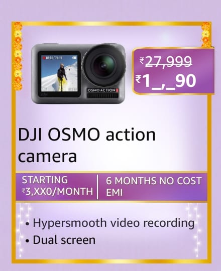 dji osmo action camera Here's a sneak peek into the Camera and accessories deal coming in Amazon's Great Indian Festival