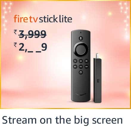 fire tv stick lite 1 Here are all the Top deals on Fire TV Sticks on Amazon Great Indian Festival