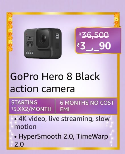 go pro hero 8 Here's a sneak peek into the Camera and accessories deal coming in Amazon's Great Indian Festival