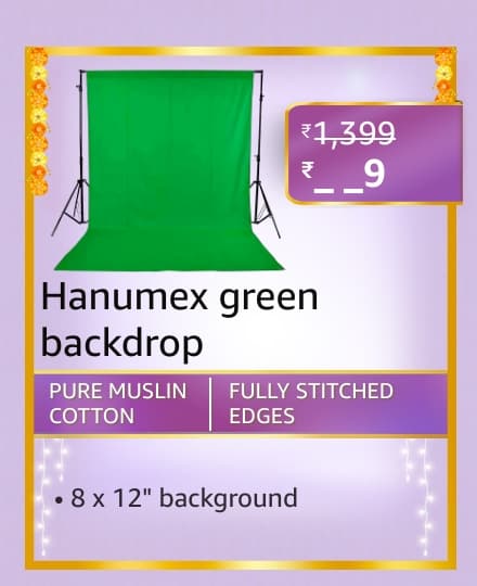 hanumex green backdrop Here's a sneak peek into the Camera and accessories deal coming in Amazon's Great Indian Festival