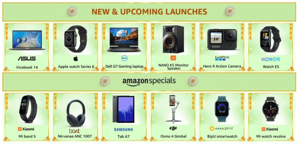 New & Upcoming launches during Amazon Great Indian Festival sale in Electronics_TechnoSports.co.in