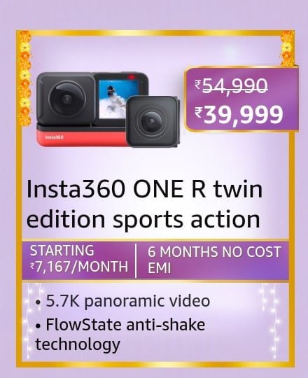 insta360 Top deals on Camera & accessories on Amazon Great Indian Festival