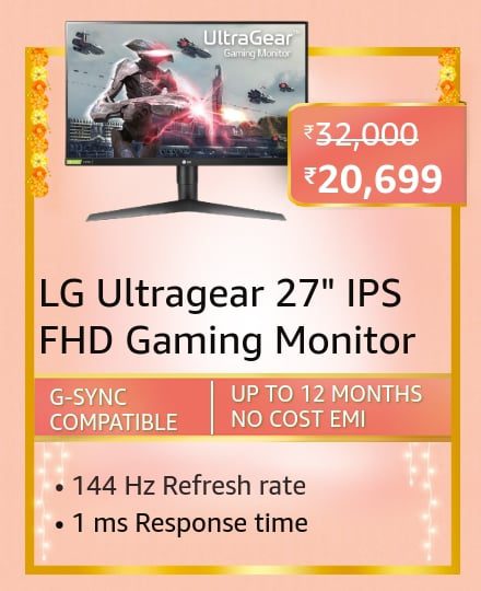 lg 27 Here are all the Best-Selling Blockbuster deals on Monitors on Amazon Great Indian Festival