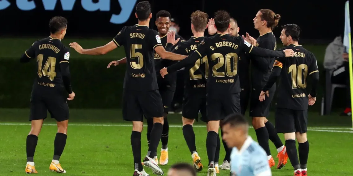 Fati, Coutinho and Messi impress as Barca break the curse of Balaidos