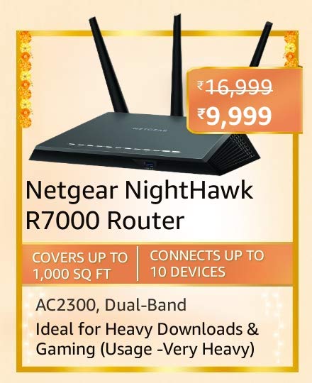 netgear nighthawk r7000 Here are all the Top deals on Wifi Routers on Amazon Great Indian Festival