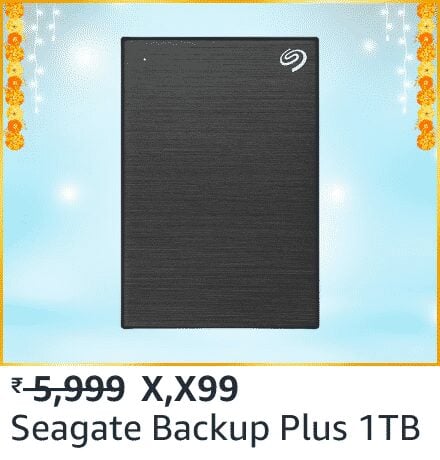 seagate 1tb Blockbuster deals on External Hard Disks on Amazon's Great Indian Festival