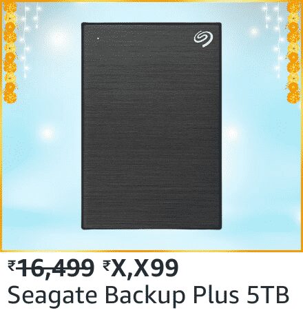 seagate 5tb Blockbuster deals on External Hard Disks on Amazon's Great Indian Festival
