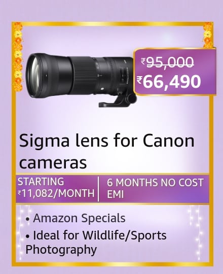 sigma Top deals on Camera & accessories on Amazon Great Indian Festival