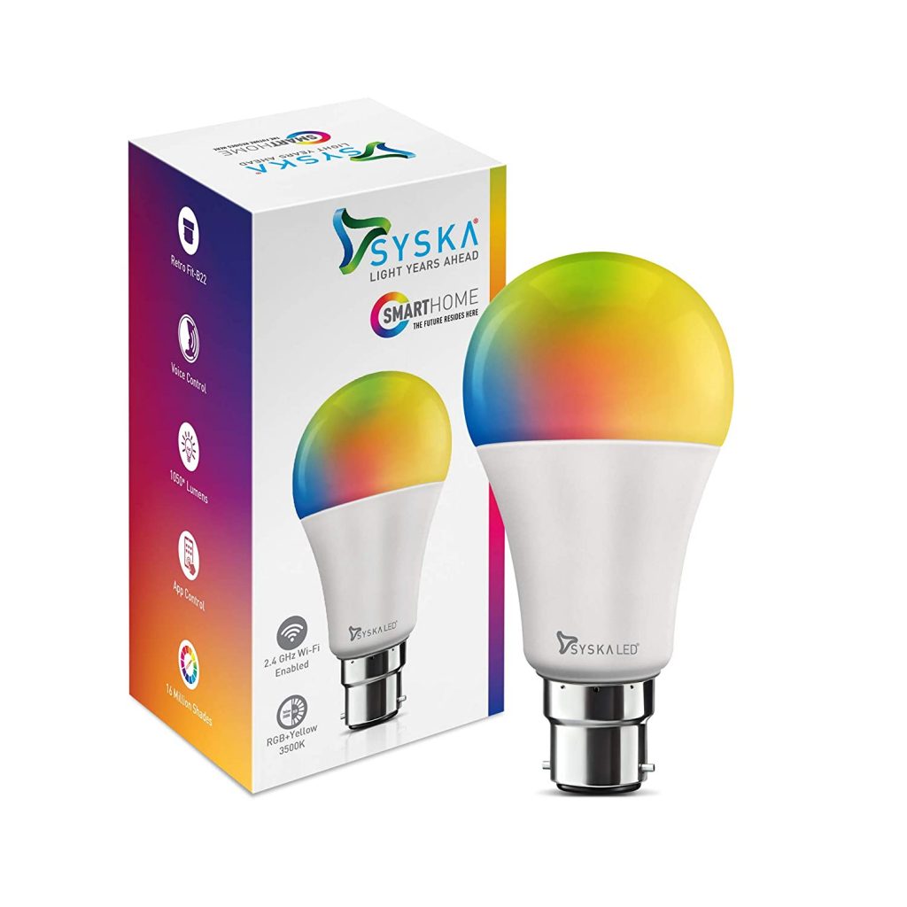 syska b22 12 Here are the Best-Selling deals on Smart Lights on Amazon Great Indian Festival