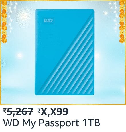 wd 1tb Blockbuster deals on External Hard Disks on Amazon's Great Indian Festival