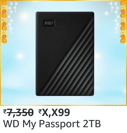 wd 2tb Blockbuster deals on External Hard Disks on Amazon's Great Indian Festival