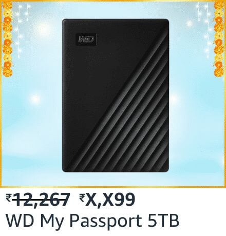 wd 5tb Blockbuster deals on External Hard Disks on Amazon's Great Indian Festival