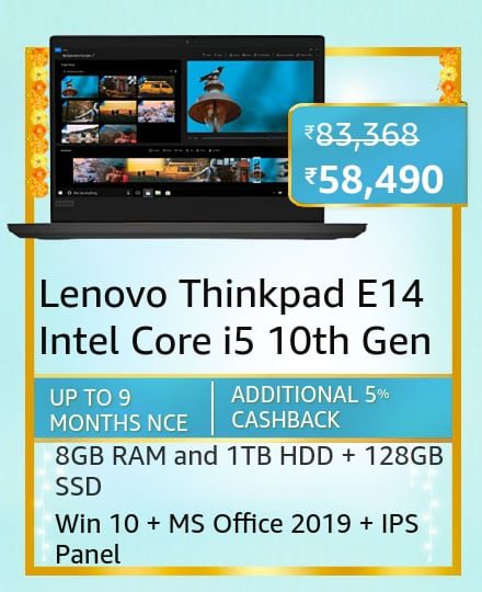 Top 3 Lenovo ThinkPad E14 laptop deals on Amazon Great Indian Festival