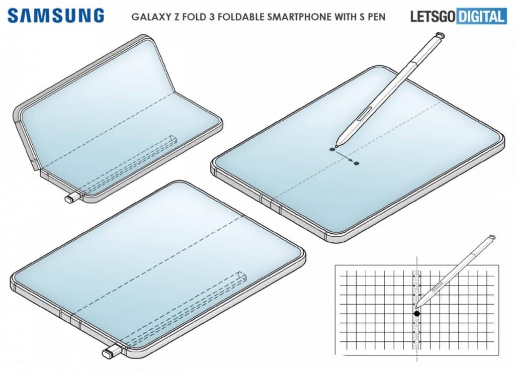 zf1 Samsung Galaxy Z Fold3 to get introduced with an S Pen, as per the patent drawings