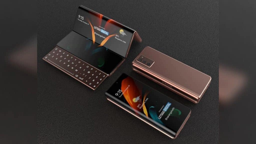 zzz1 Samsung Galaxy Z Fold 3 is expected to come with two Hinges, Three Folding Screens, and Sliding Keyboard