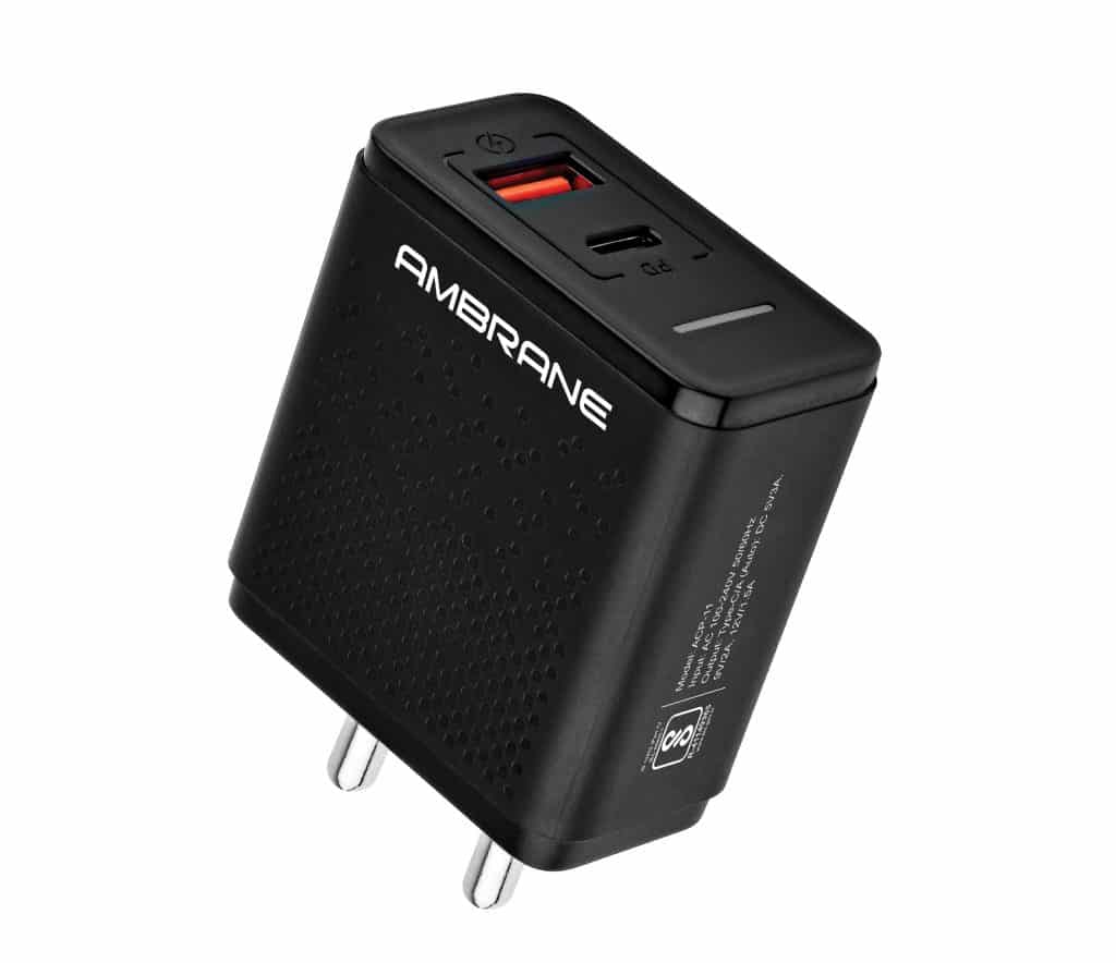 Ambrane Wall Charger ACP 11 Ambrane introduces range of Fast Charging Solutions in India