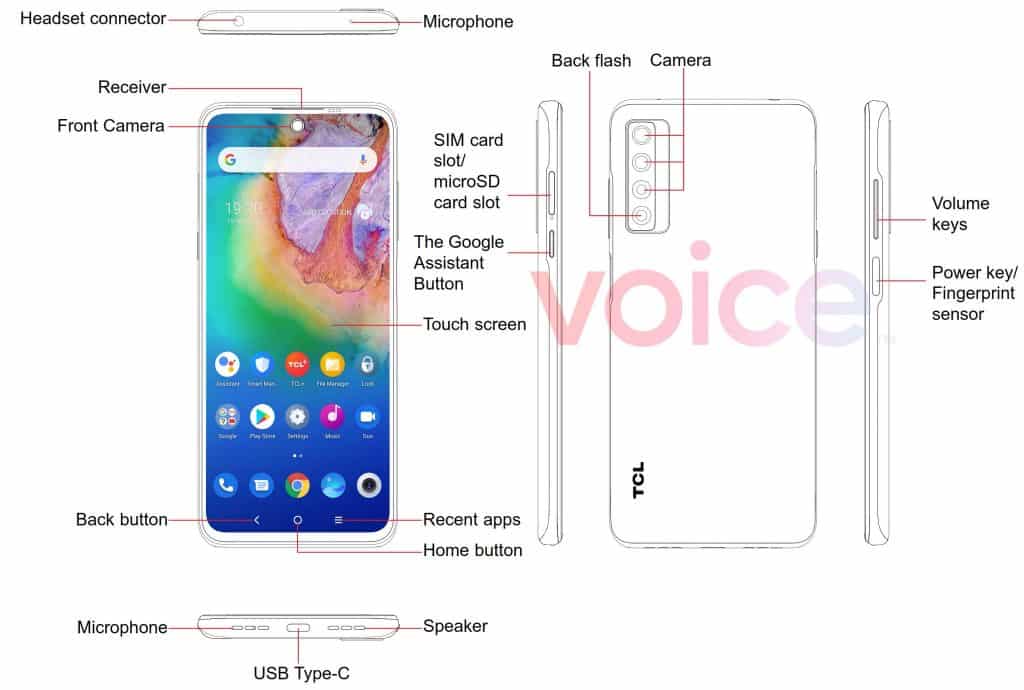 En4w6GgVkAIjXm1 TCL 20 5G images leaked with specs ahead of its 2021 announcement