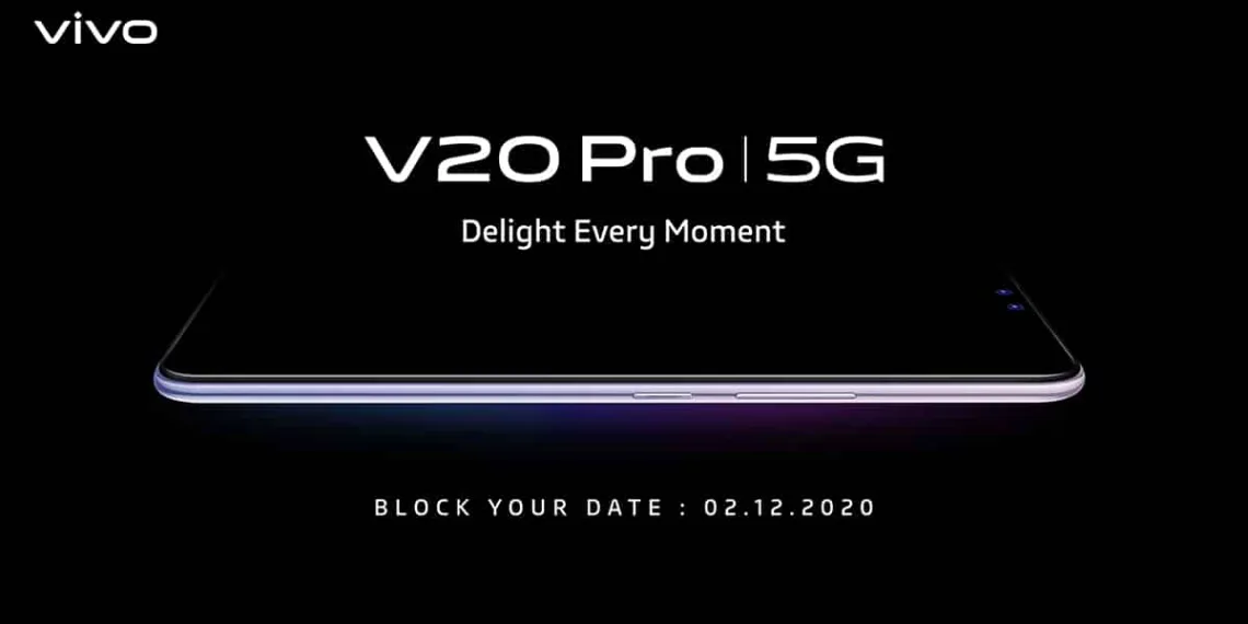 Vivo V20 Pro 5G is launching in Indian on 2nd December