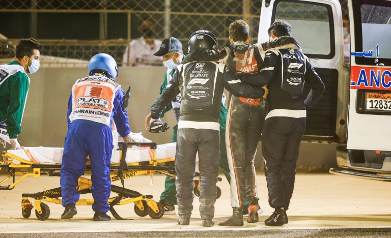 Romain Grosjean ‘sort of okay’ after a horrific car crash at Bahrain Grand Prix