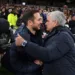 LONDON, ENGLAND - DECEMBER 22: Jose Mourinho, Manager of Tottenham Hotspur greets Frank Lampard, Manager of Chelsea prior to the Premier League match between Tottenham Hotspur and Chelsea FC at Tottenham Hotspur Stadium on December 22, 2019 in London, United Kingdom. (Photo by Darren Walsh/Chelsea FC via Getty Images)
