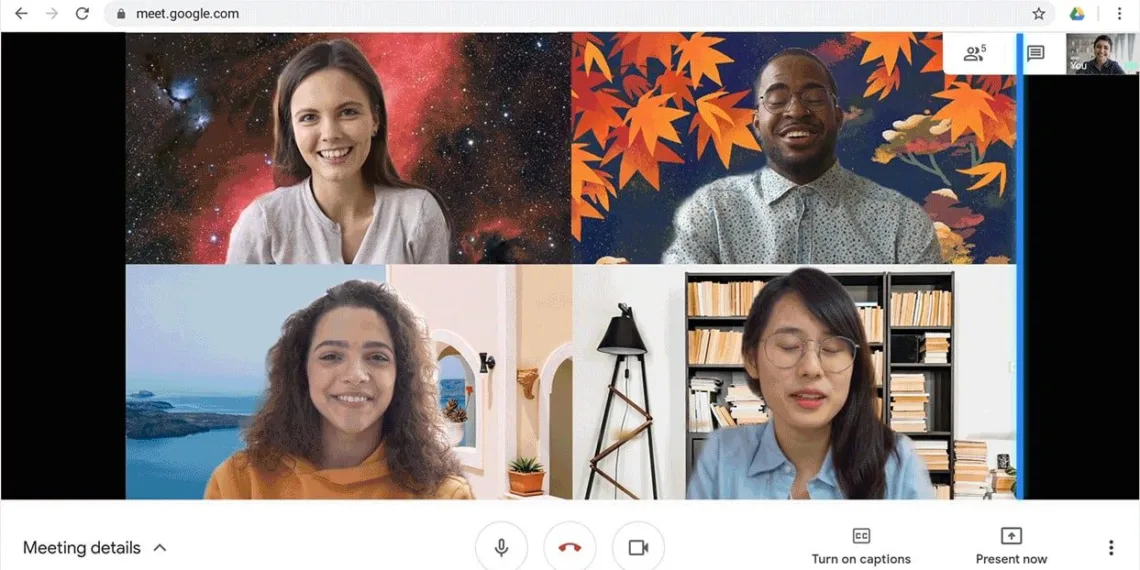 Google Meet now allows to customize video background_TechnoSports.co.in
