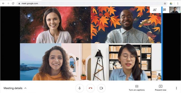 Google Meet now allows to customize video background