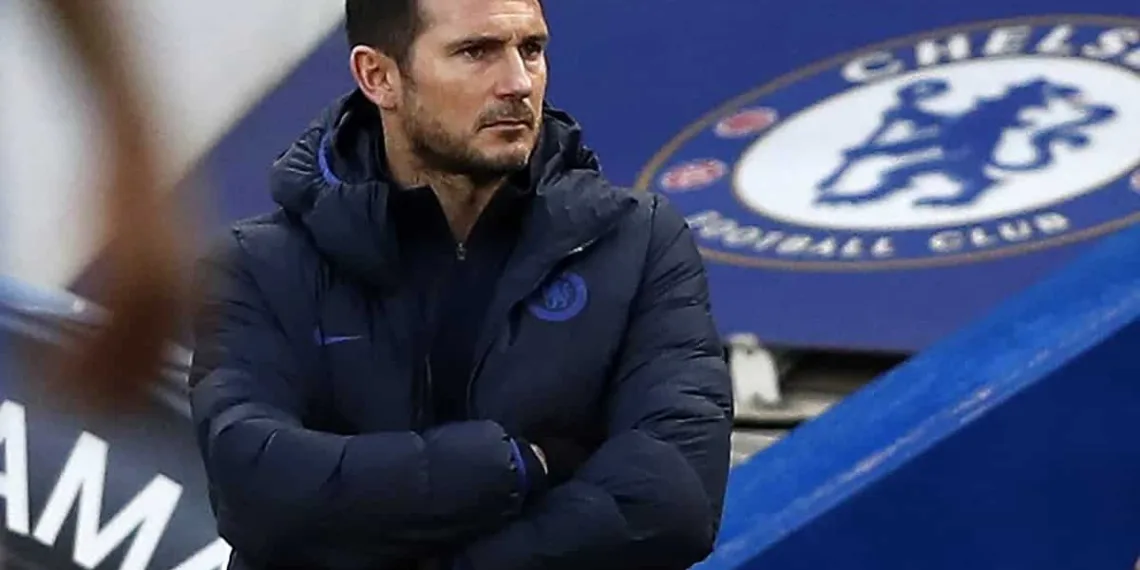 Chelsea's English head coach Frank Lampard watches from the touchline during the English Premier League football match between Chelsea and Southampton at Stamford Bridge in London on December 26, 2019. (Photo by Adrian DENNIS / AFP) / RESTRICTED TO EDITORIAL USE. No use with unauthorized audio, video, data, fixture lists, club/league logos or 'live' services. Online in-match use limited to 120 images. An additional 40 images may be used in extra time. No video emulation. Social media in-match use limited to 120 images. An additional 40 images may be used in extra time. No use in betting publications, games or single club/league/player publications. /