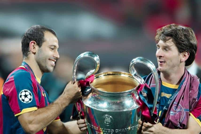 Mascherano Messi UCL Twitte 571 855 Barcelona celebrate their 121st anniversary in style + a look back at the past