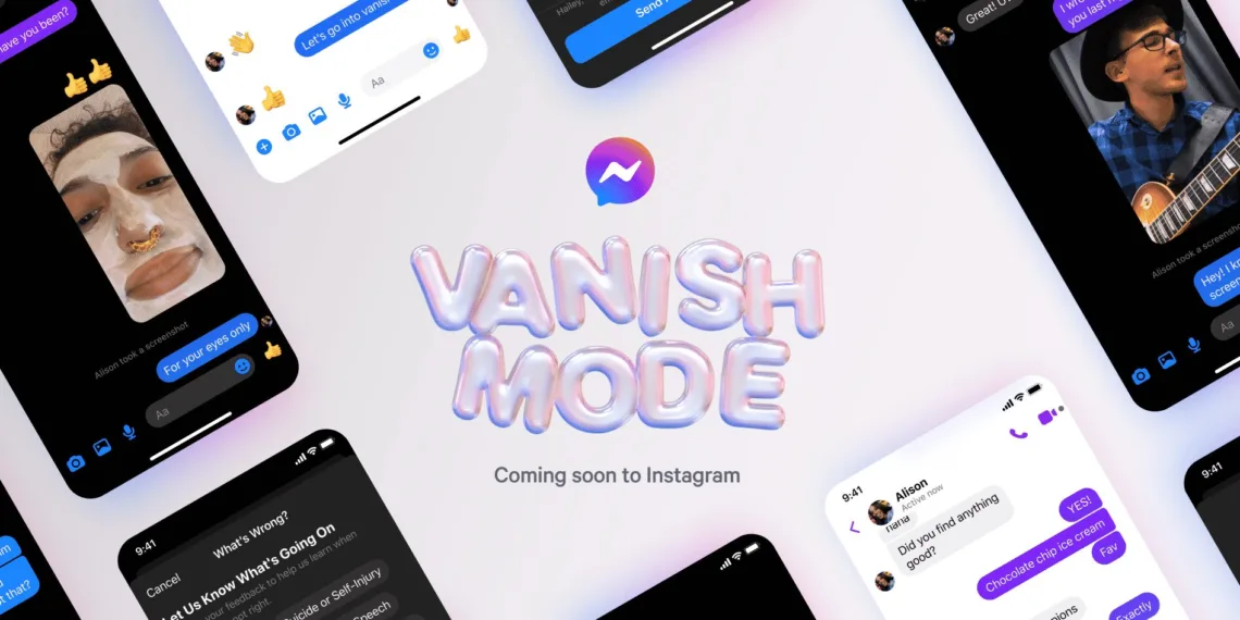 New Vanish Mode on Messenger and Instagram by Facebook | Insta Reels and Shop button as well