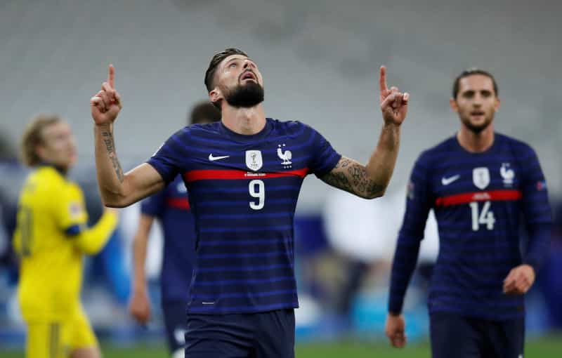 Oliver Giroud France nations league Olivier Giroud speaks out on Chelsea extending contract but doesn't rule out a switch to AC Milan