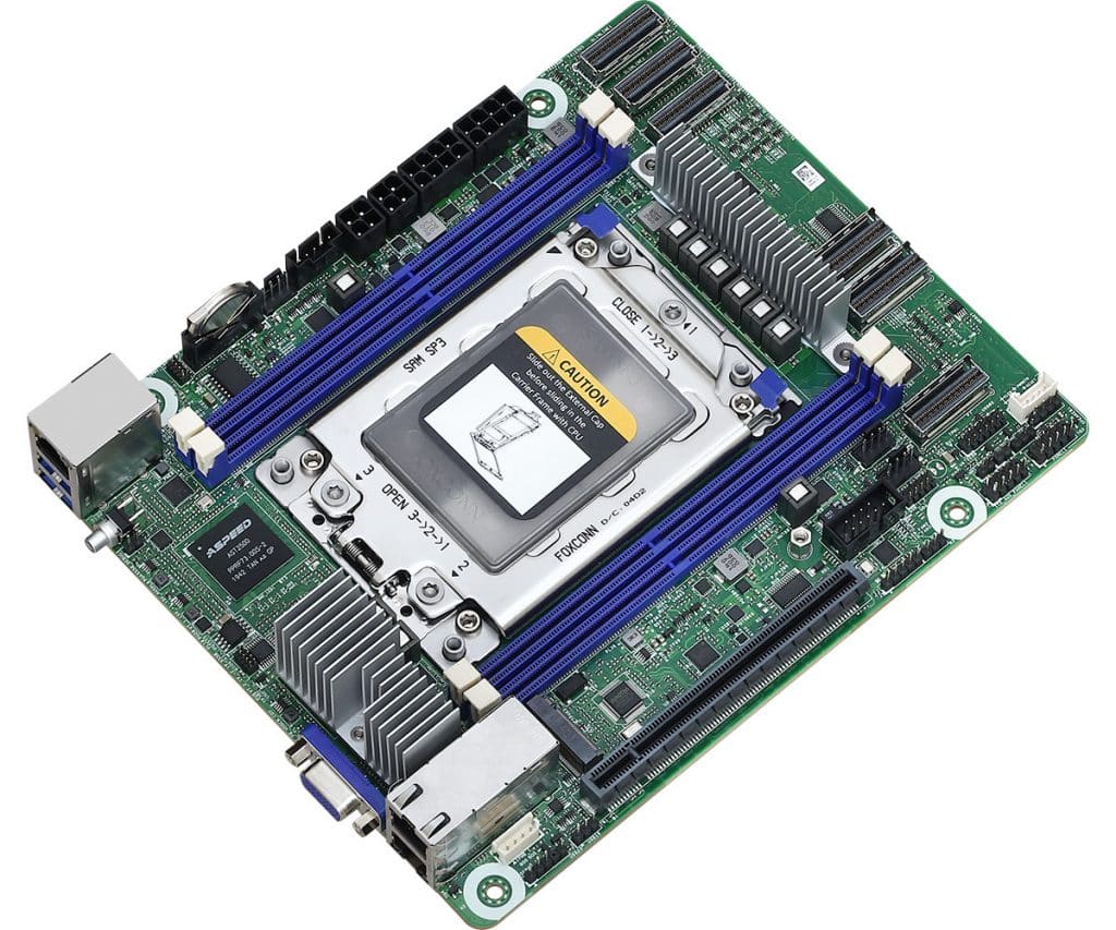 ASRock’s Deep mini-ITX motherboard supports AMD’s Zen2-based EPYC processor