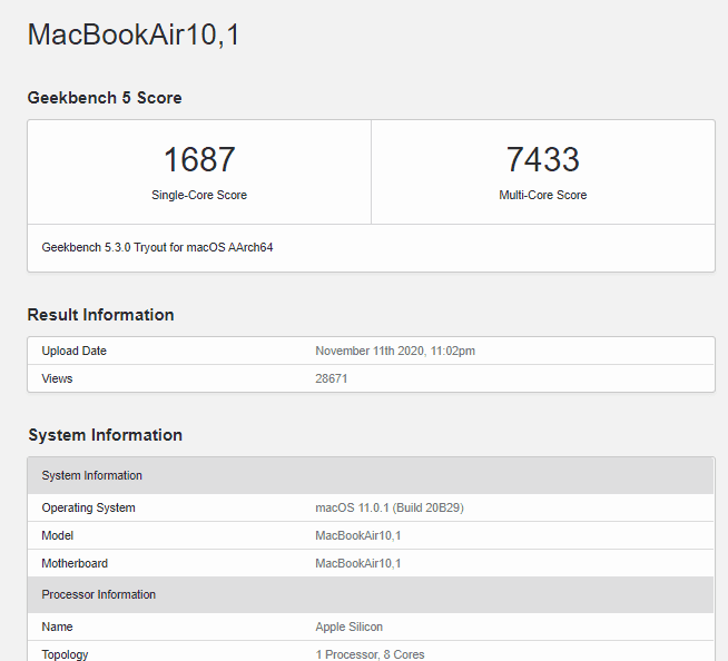 New Apple M1 chip on a MacBook Air beats Core i9 16-inch MacBook Pro in Geekbench