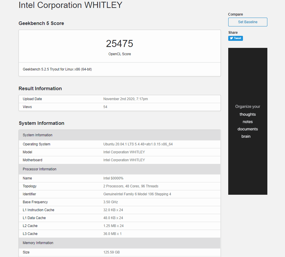 Screenshot 453 Intel Gen12 HD Graphics NEO spotted on Whitley server platform