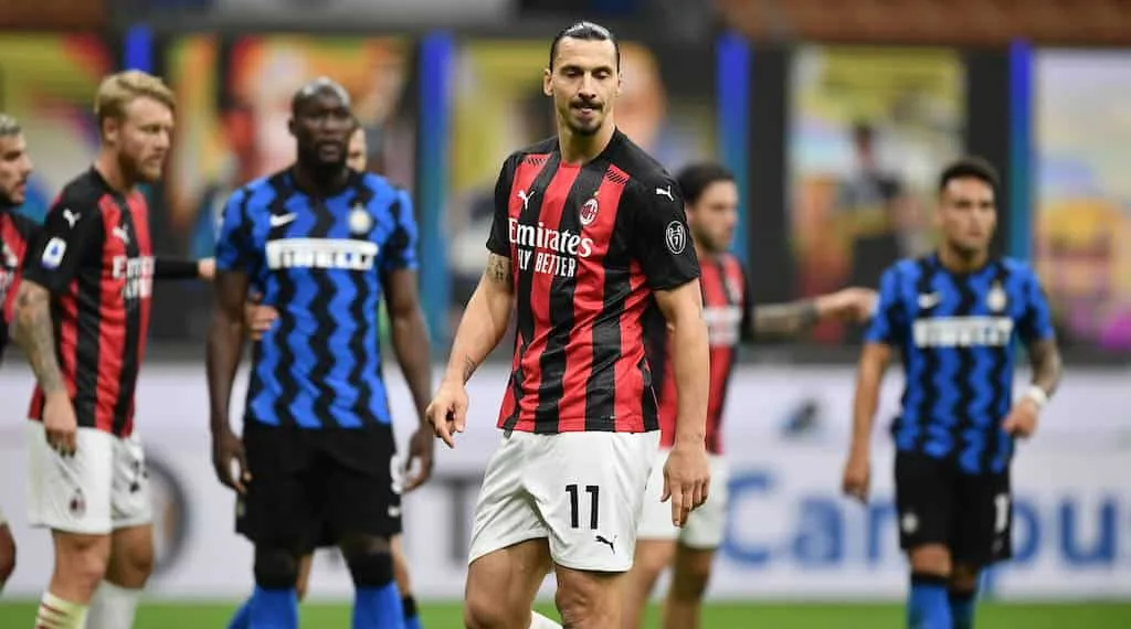 201017 Zlatan Ibrahimovic of Milan looks dejected during the Serie A football match between Inter and Milan on October 17, 2020 in Milano. Photo: Daniele Buffa / BILDBYRAN fotboll football soccer serie a inter milan bbeng depp deppar *** 201017 Zlatan Ibrahimovic of Milan looks dejected during the Serie A football match between Inter and Milan on October 17, 2020 in Milano Photo Daniele Buffa BILDBYRAN fotboll football soccer serie a inter milan bbeng depp deppar, PUBLICATIONxNOTxINxSWExNORxAUT Copyright: DANIELExBUFFA BB201017ZG010