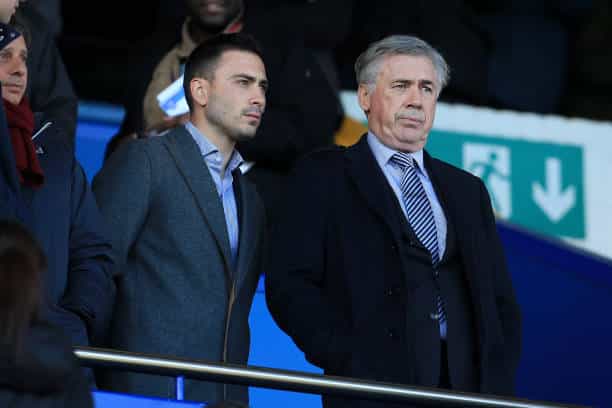 carlo ancelotti davide 1 Carlo Ancelotti is happy to work with his son Davide at Everton