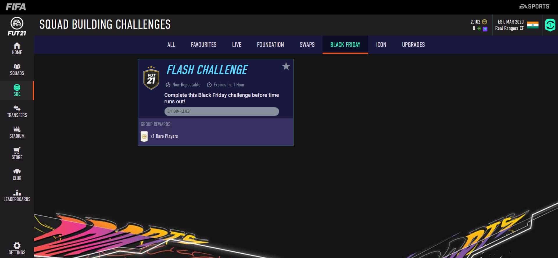 FIFA 21: Black Friday Flash SBC is now live!