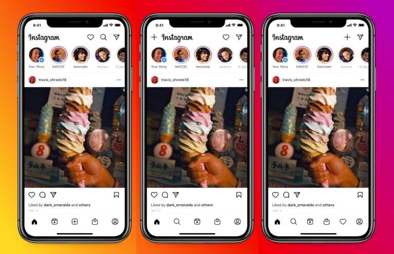 The Instagram home screen gets a new look