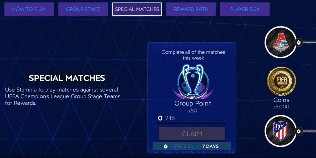 uclscreenshot5 FIFA Mobile 21: All you need to know about the new event UEFA Champions League Group Stage, which is now live