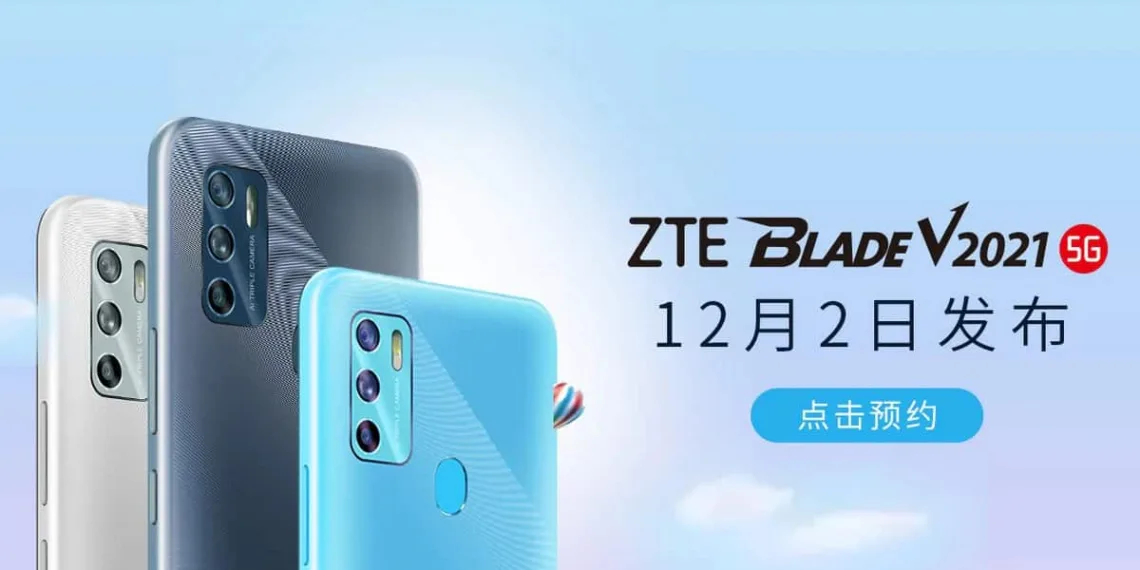 ZTE Blade V2021 5G is all set to launch on December 2 with 48MP triple rear cameras