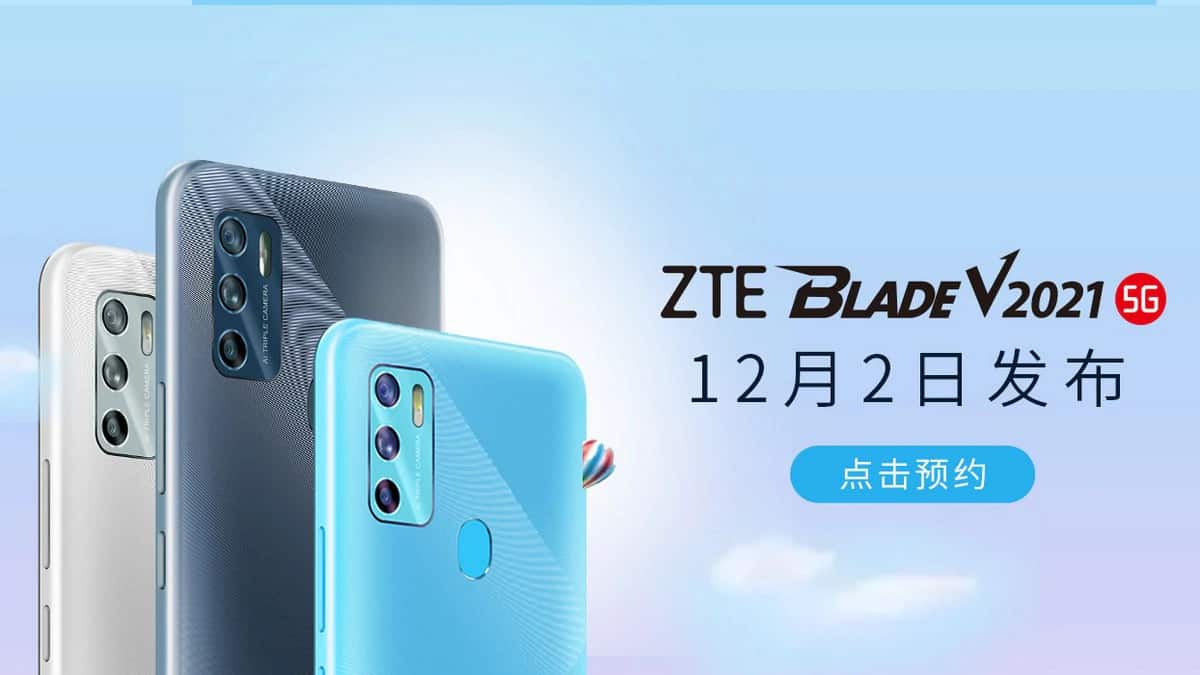 ZTE Blade V2021 5G is all set to launch on December 2 with 48MP triple rear cameras