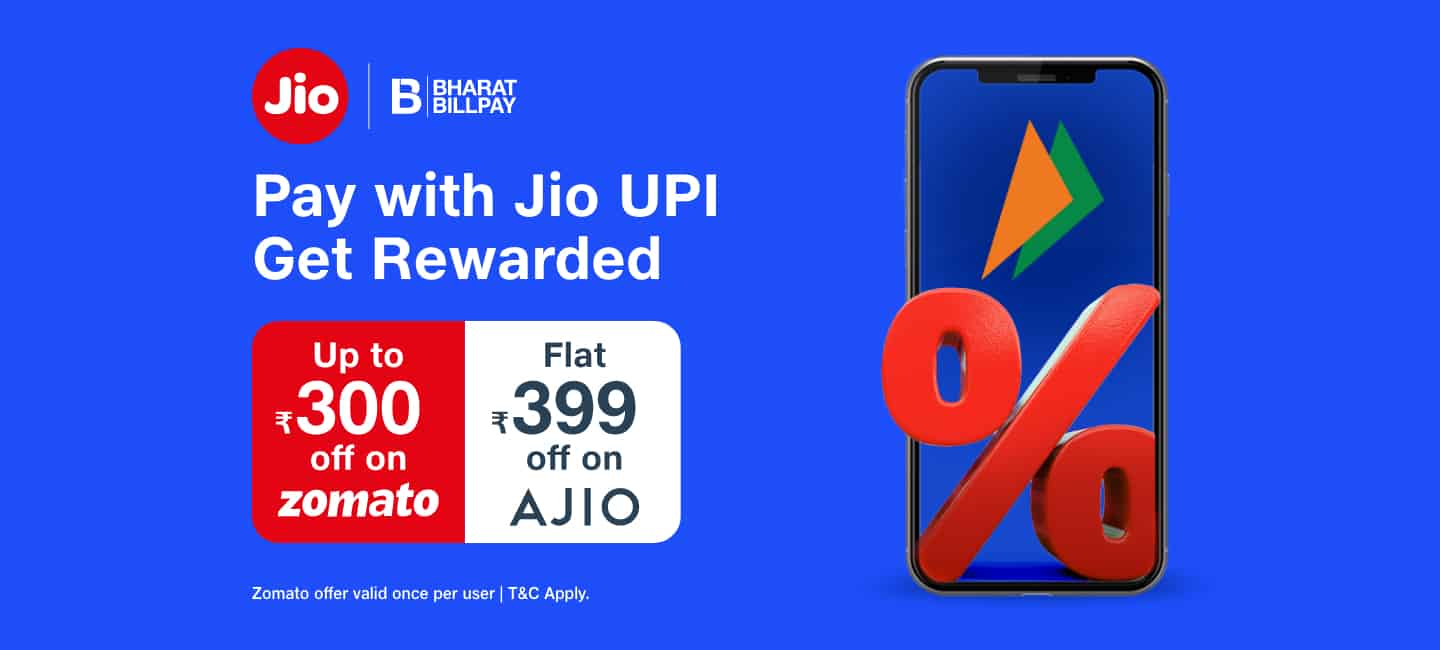 Jio brings new Jio UPI AJIO-Zomato Offer