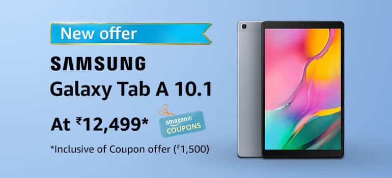Get up to ₹ 1,500 off on Samsung Galaxy Tab A series at Amazon India